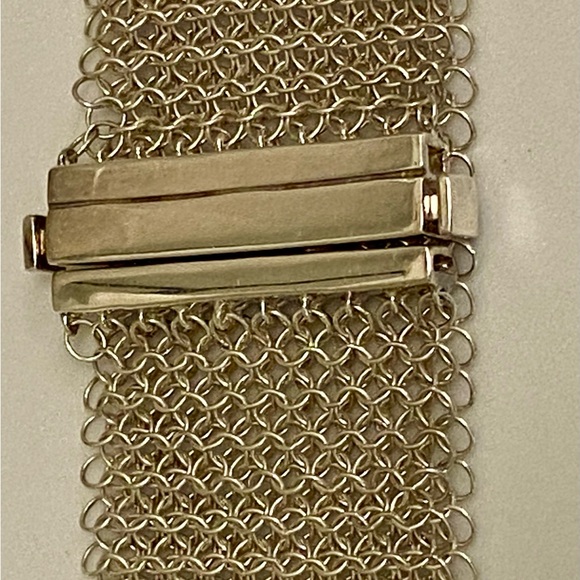 Silver Tone Mesh Bracelet - Picture 3 of 11